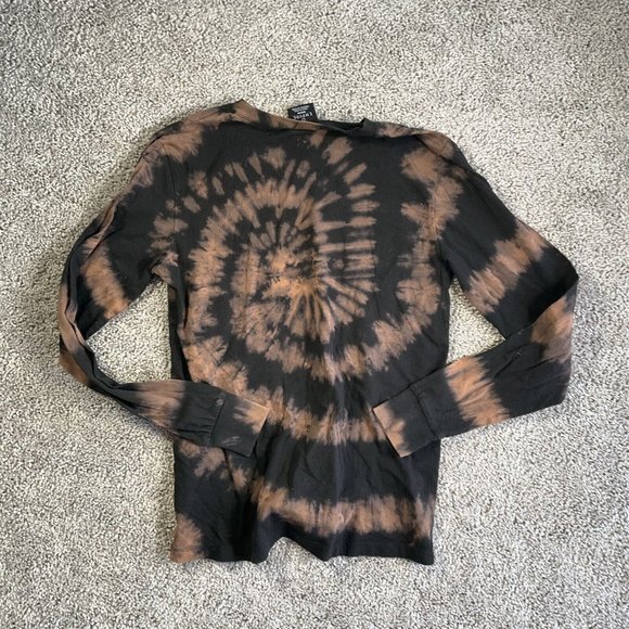Empyre unisex black and brown tie Dye long sleeve shirt Damage Done Skull - Picture 10 of 10